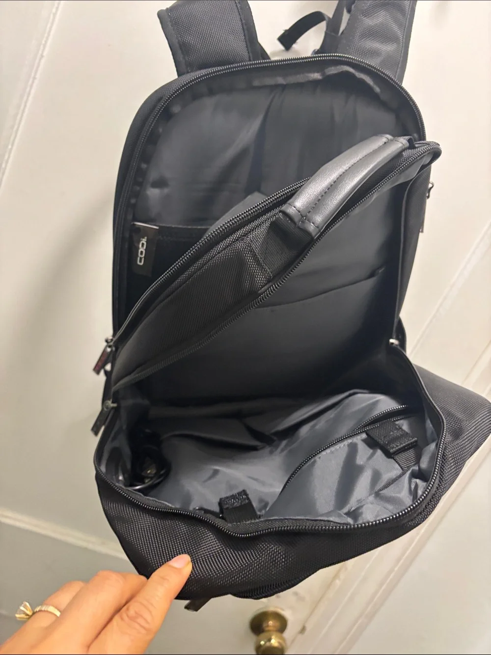 CODI Black Men's Backpack — Sleek Commuter Laptop Bag